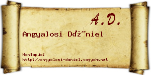 Angyalosi Dániel névjegykártya